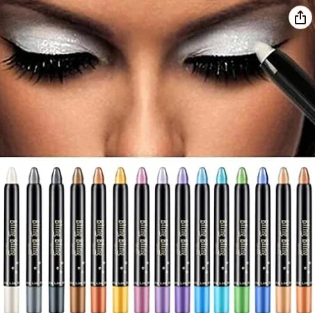 🔥15 Colors Highlighter Eyeshadow Pencil Waterproof Glitter Eye Shadow Eyeliner Pen