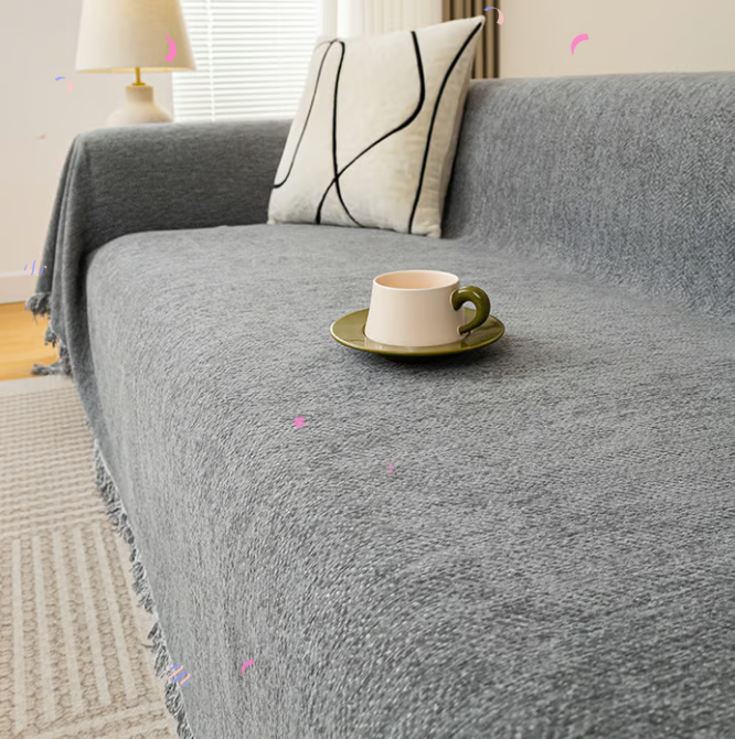 Four-season universal herringbone chenille sofa towel