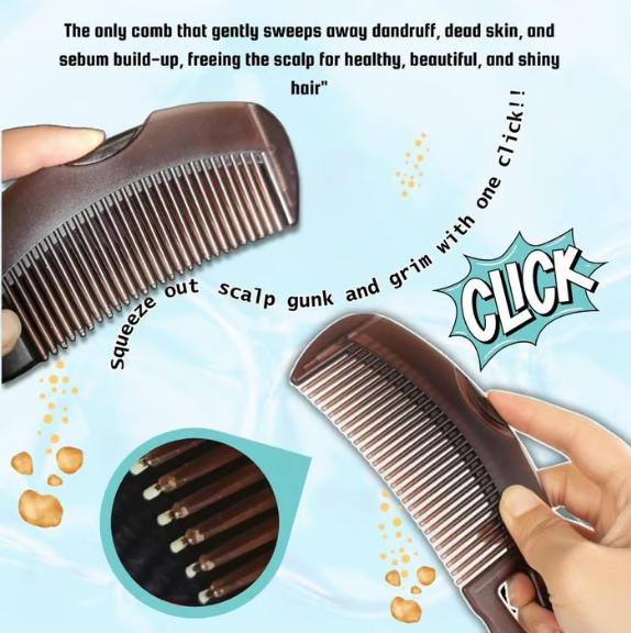 Scalp Sweeping Comb - Efficiently Captures Dandruff and Impurities