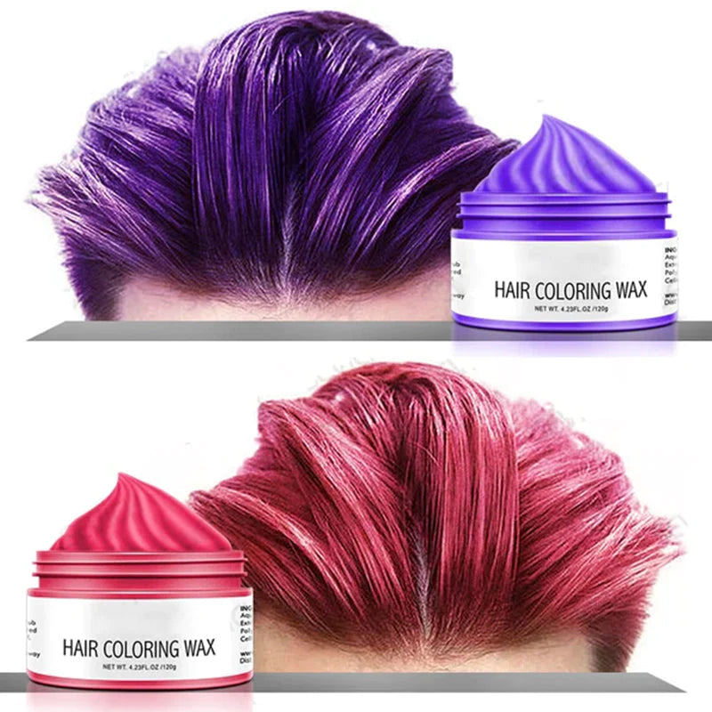 Color hair wax