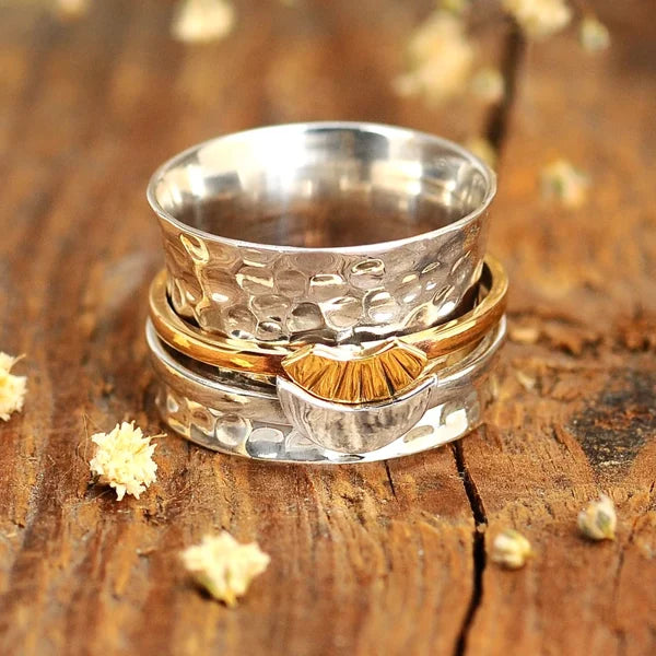 🎁Sun and Moon Spinner Ring ''Thank you for always being by my side''💕