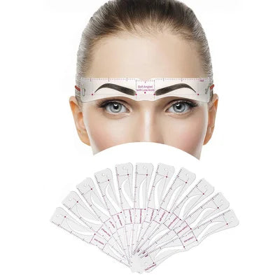 Silicone One Piece Eyebrow Card Set (12 Pack)