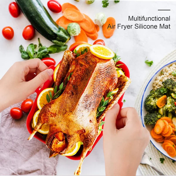 Foldable Air Fryer Silicone Baking Tray