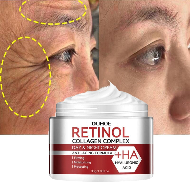 Retinol Wrinkle Removing Cream Anti Aging Firming Lifting Fade Fine Lines Moisturizing Brightening Skin Care Korean Cosmetics