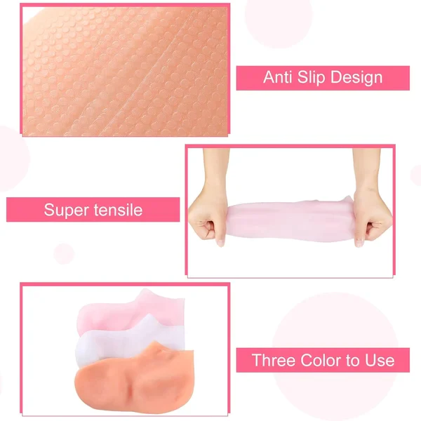 MOISTURIZING FOOT MASK EXFOLIATING SILICONE SOCKS BEACH PROTECTIVE SOCKS