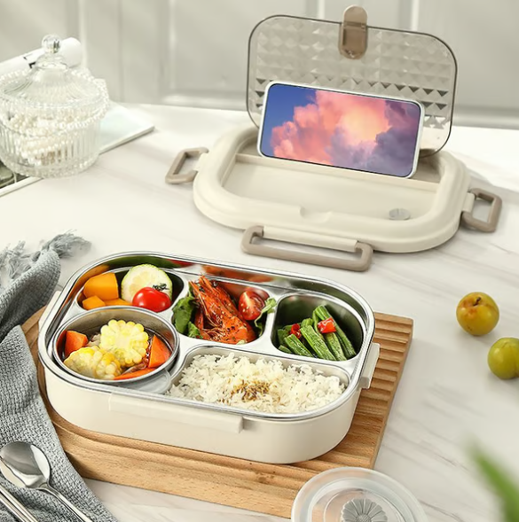 Microwaveable Stainless Steel Insulated Bento Box