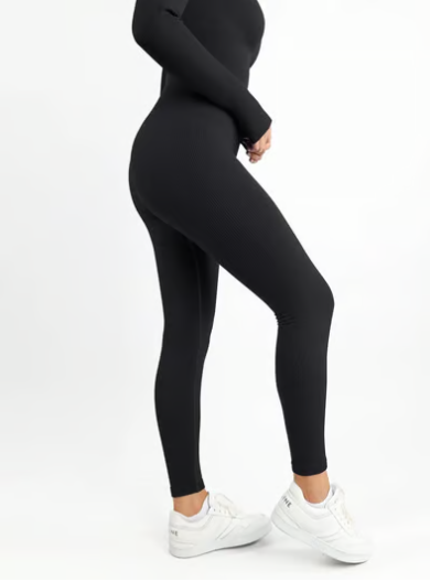 Shapewear Seamless Thumb Hole Long Sleeve Jumpsuit