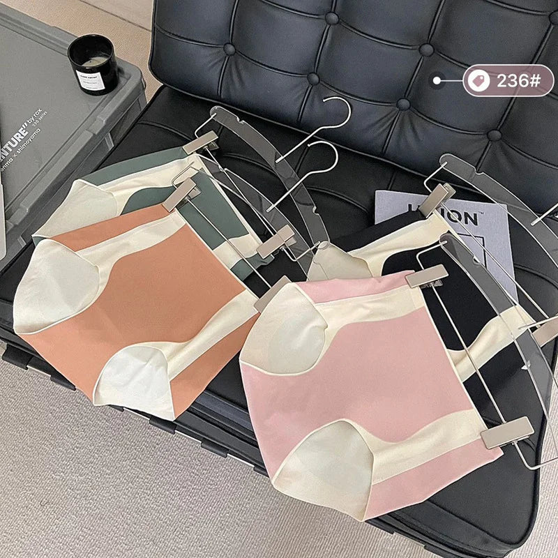 [Hot sale on TikTok]Color-block Traceless Hip-lifting Shaping Panties