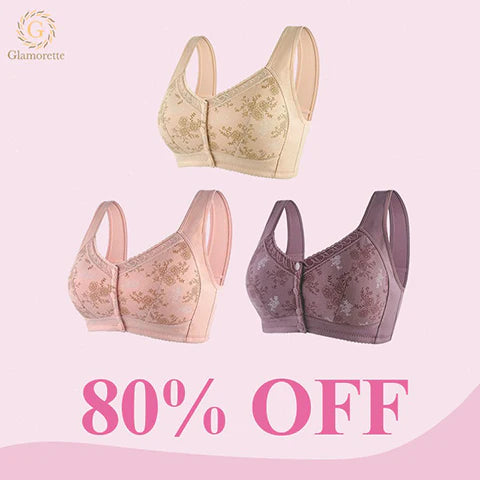 Pay 1 Get 3(3packs) - Cotton Front Closure Bra