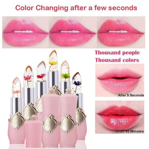 (🔥BUY 1GET 1 FREE )-Crystal Jelly Flower Color Changing Lipstick-✨