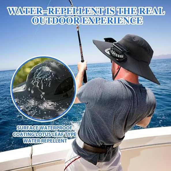🏆 50K+ SOLD! ⚡2025 New Ultralight Solar Fan Sun Hat – Lighter Than a Baseball!⚾(Only 11oz)