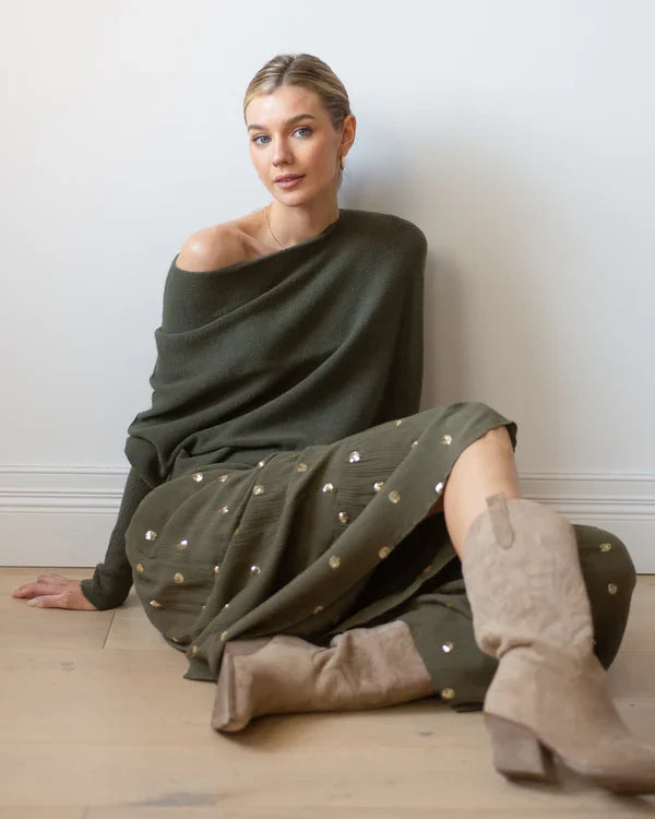 🎄Early Christmas Sale- 49% Off✨Asymmetric Draped Jumper