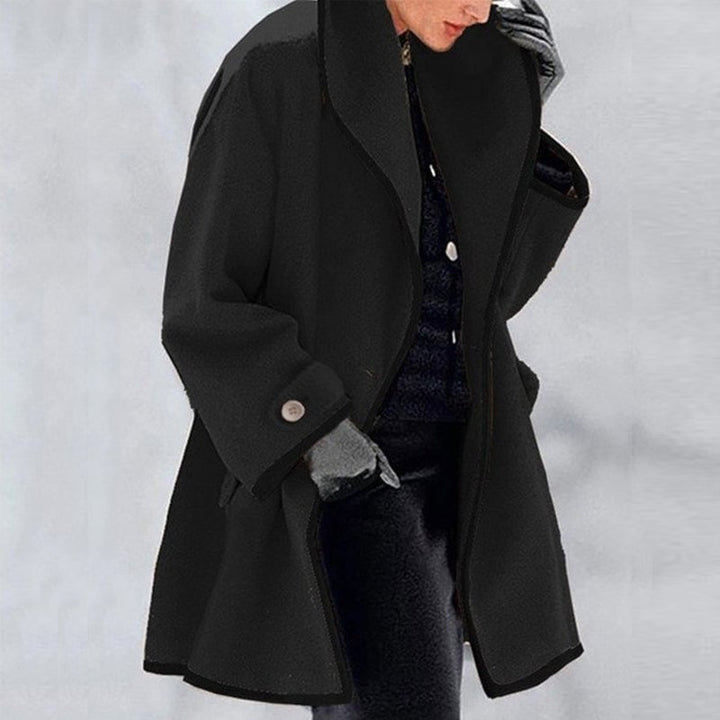 🔥Sale 49% OFF🎁-Hooded Color Block Woolen Coat (Buy 2 Free Shipping)