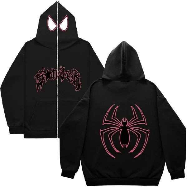 Spider Punk Zip Up Hoodie