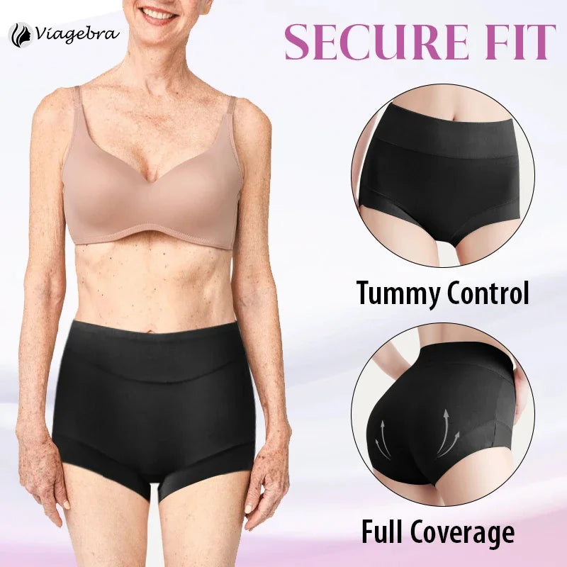 PAY 1 GET 3(3packs)🌸Women's Large Size High Waist Cotton Graphene Crotch Antibacterial Panties