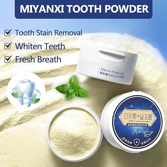 Teeth Whitening Powder - 50g Probiotics Tooth Powder