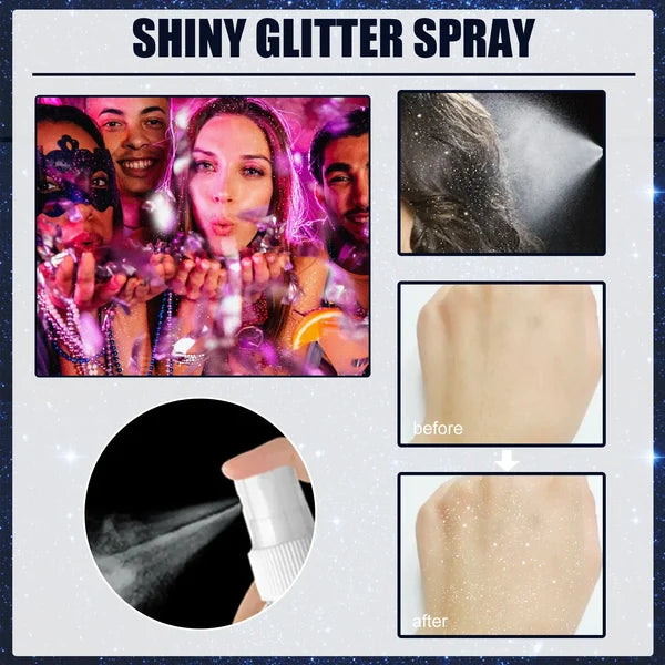 🔥Hot Sale 48% OFF💖Waterproof Glitter Spray Stage Party Hair and Clothes