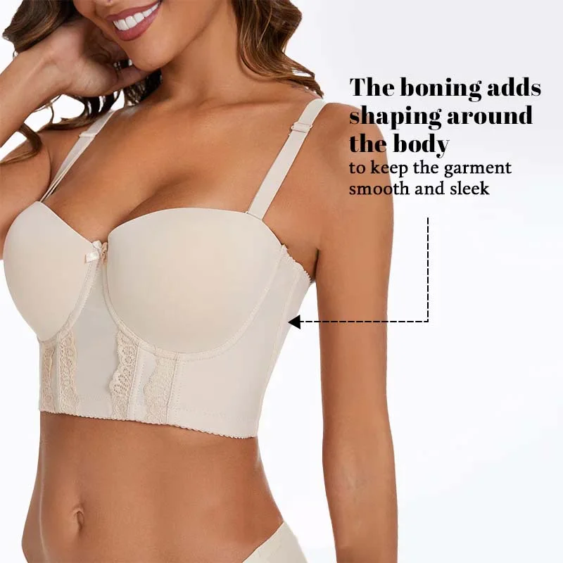 Strpless Long Line Bustier Bra