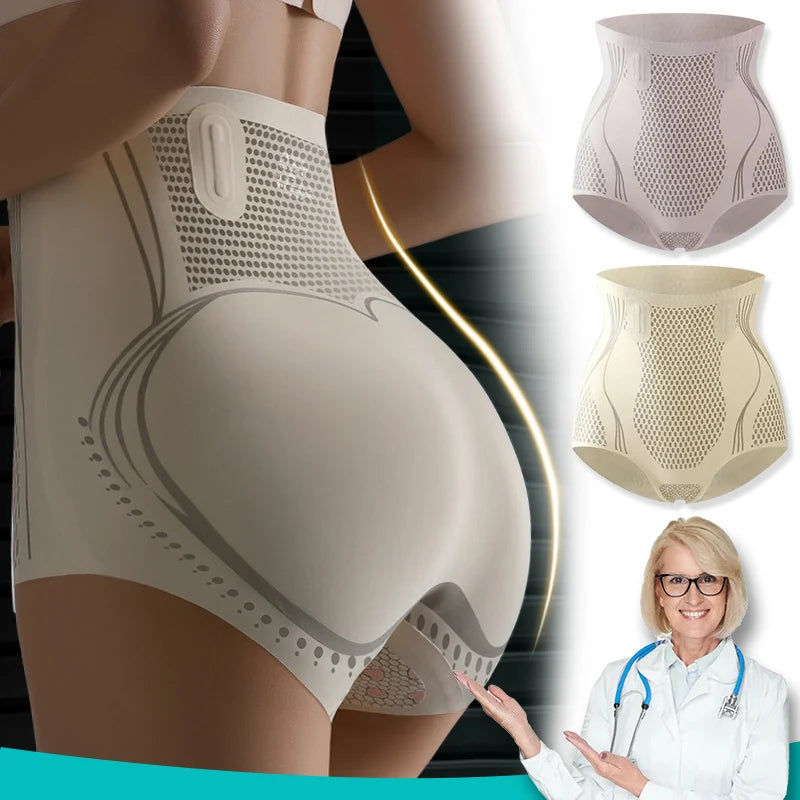 Ice Silk Ion Fibre Repair Shaping Shorts   Tummy Control Underpants