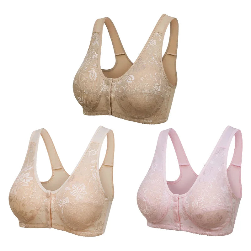 🔥Pay 1 Get 3(3packs)🔥Design for Senior Front Closure Bra