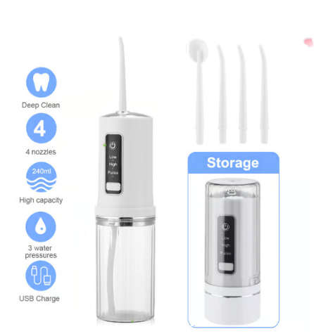 A30 Pro The Most Portable Cordless Water Dental Flosser with 4 Jet Tips