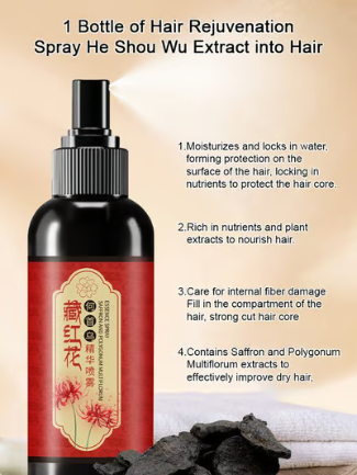 【Grey Hair No Longer Grows】Saffron Essence Spray from White to Black