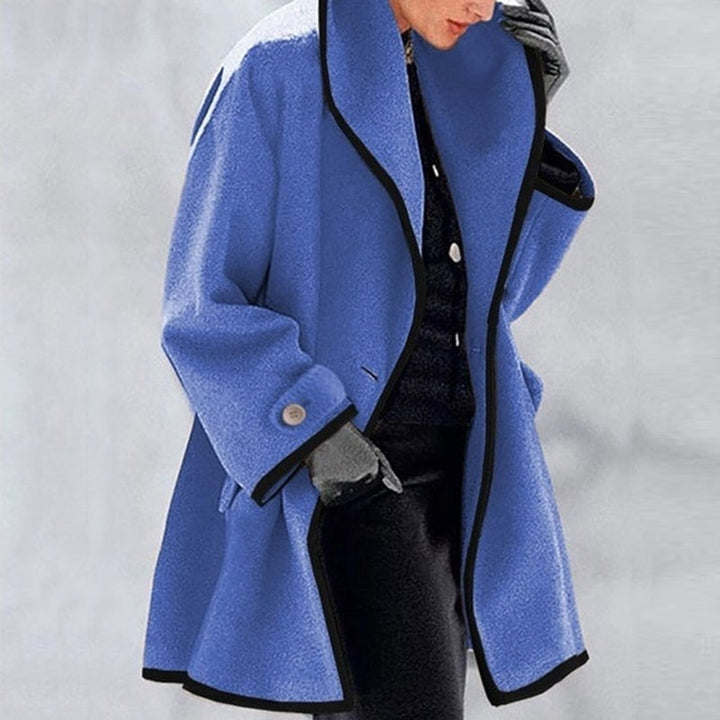 🔥Sale 49% OFF🎁-Hooded Color Block Woolen Coat (Buy 2 Free Shipping)