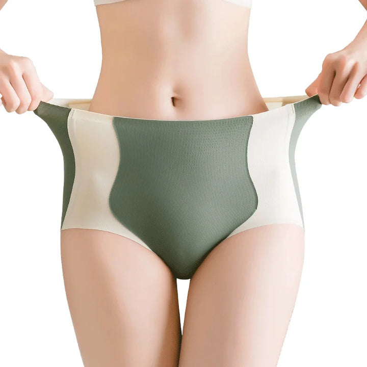 [Hot sale on TikTok]Color-block Traceless Hip-lifting Shaping Panties