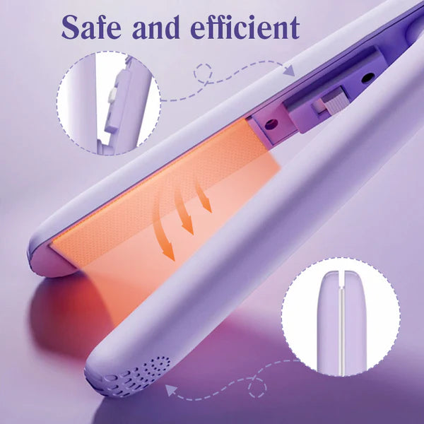 2-in-1 Mini Curling Wand & Flat Iron Hair Straightener (50%OFF)