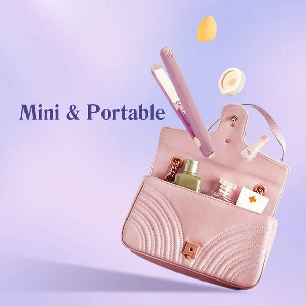 2-in-1 Mini Curling Wand & Flat Iron Hair Straightener (50%OFF)