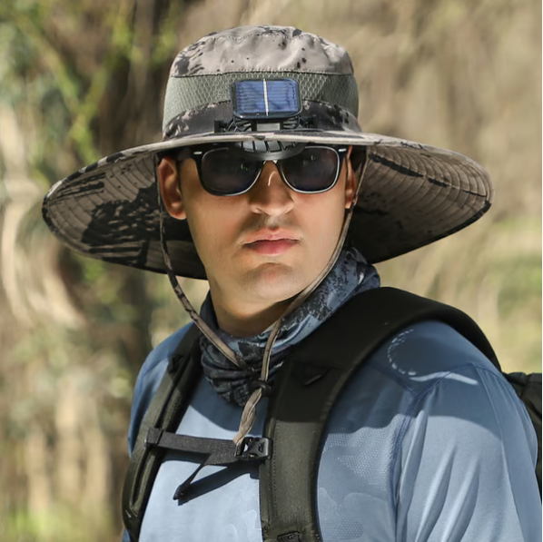 🏆 50K+ SOLD! ⚡2025 New Ultralight Solar Fan Sun Hat – Lighter Than a Baseball!⚾(Only 11oz)