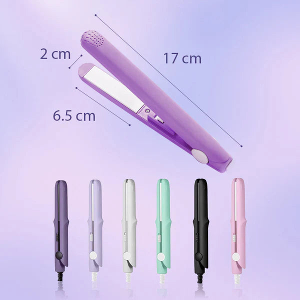 2-in-1 Mini Curling Wand & Flat Iron Hair Straightener (50%OFF)