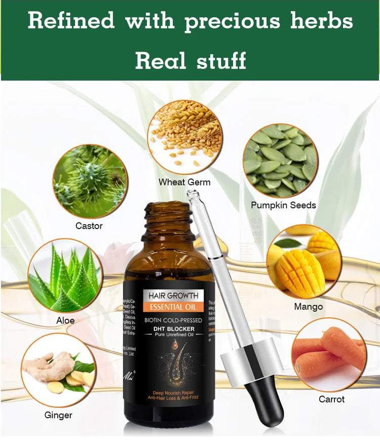 2024 NEW HAIR GROWTH ESSENTIAL OIL