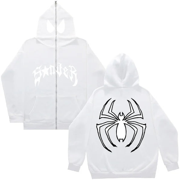 Spider Punk Zip Up Hoodie