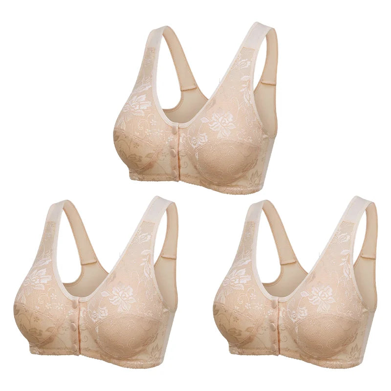 🔥Pay 1 Get 3(3packs)🔥Design for Senior Front Closure Bra