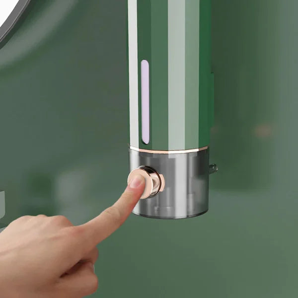 Wall mounted manual soap dispenser