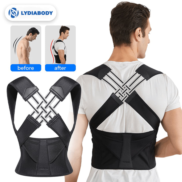 1pc Hot Sale Adjustable Back Posture Belt Office Home Gym Unisex