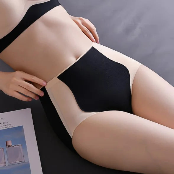 [Hot sale on TikTok]Color-block Traceless Hip-lifting Shaping Panties