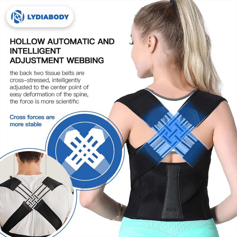 1pc Hot Sale Adjustable Back Posture Belt Office Home Gym Unisex