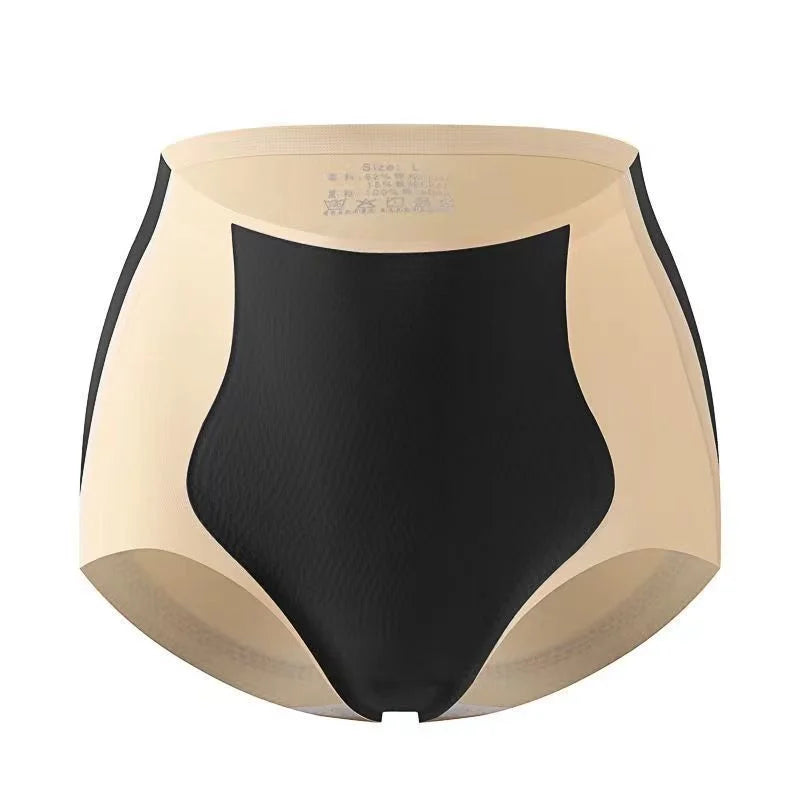 [Hot sale on TikTok]Color-block Traceless Hip-lifting Shaping Panties