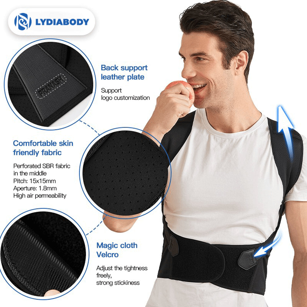 1pc Hot Sale Adjustable Back Posture Belt Office Home Gym Unisex