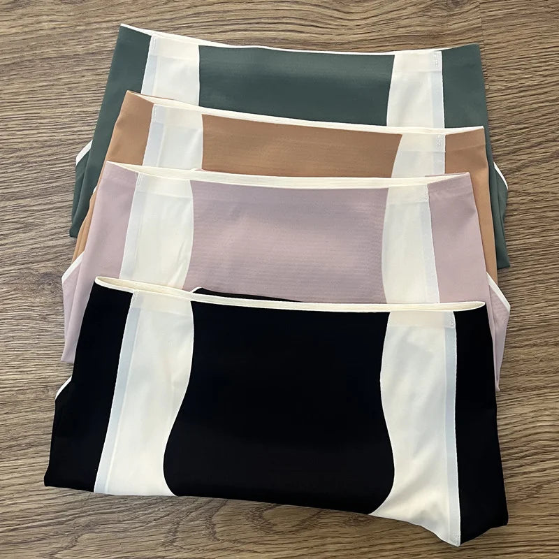 [Hot sale on TikTok]Color-block Traceless Hip-lifting Shaping Panties