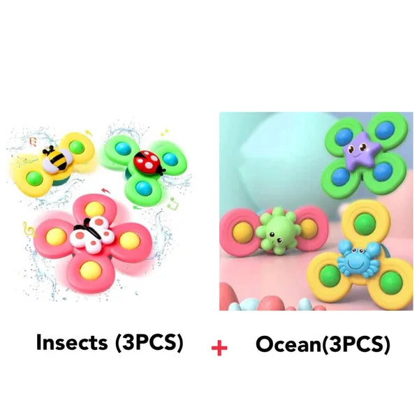 Suction cup spinner toys