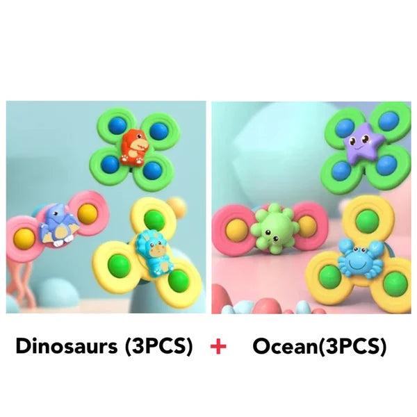 Suction cup spinner toys