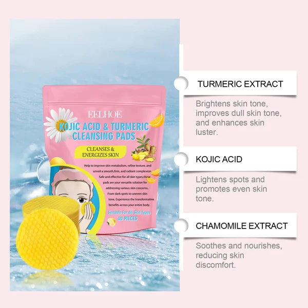 💥 Turmeric Kojic Acid Cleansing Pads