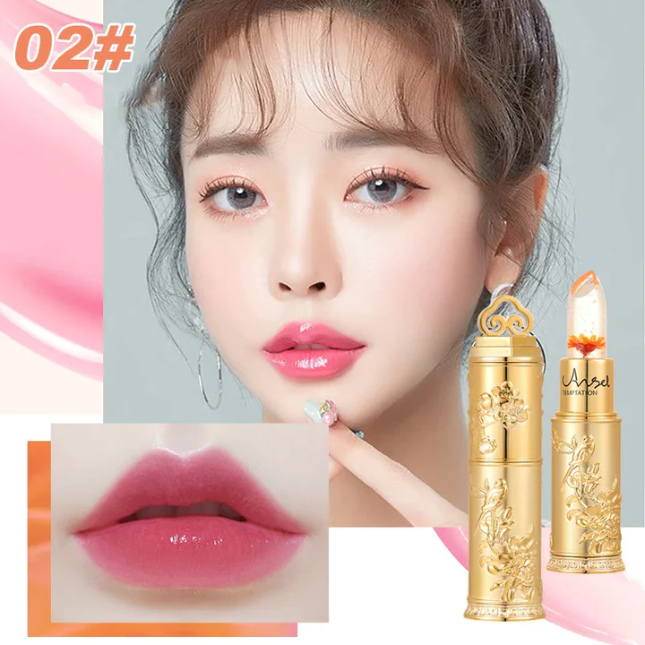 CRYSTAL JELLY FLOWER LIPSTICK COLOR CHANGING WITH TEMPERATURE