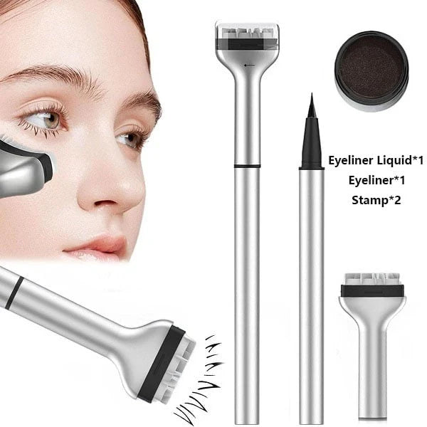 Waterproof 2-in-1 Eyeliner & Lower Eyelash Stamp Set