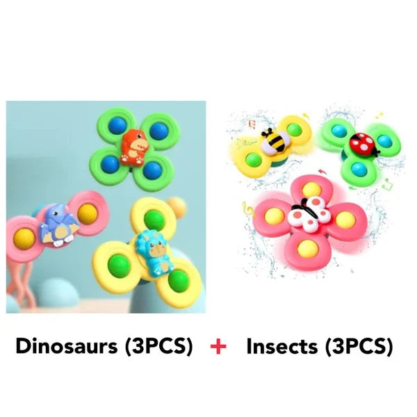Suction cup spinner toys