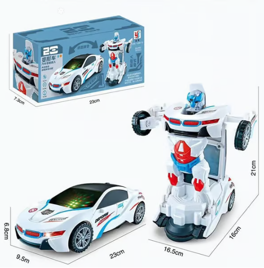 Electric Universal Deformation Police Toy Car