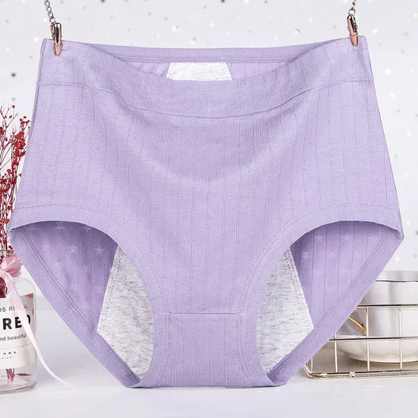 🔥High waist plus size cotton antibacterial and leak-proof physiological underwear